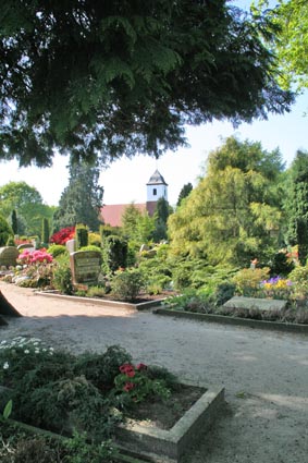 Der gepflegte Friedhof Worpswede