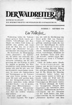 Titelseite Oktober 1949