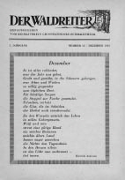 Titelseite der Ausgabe Dezember 1953
